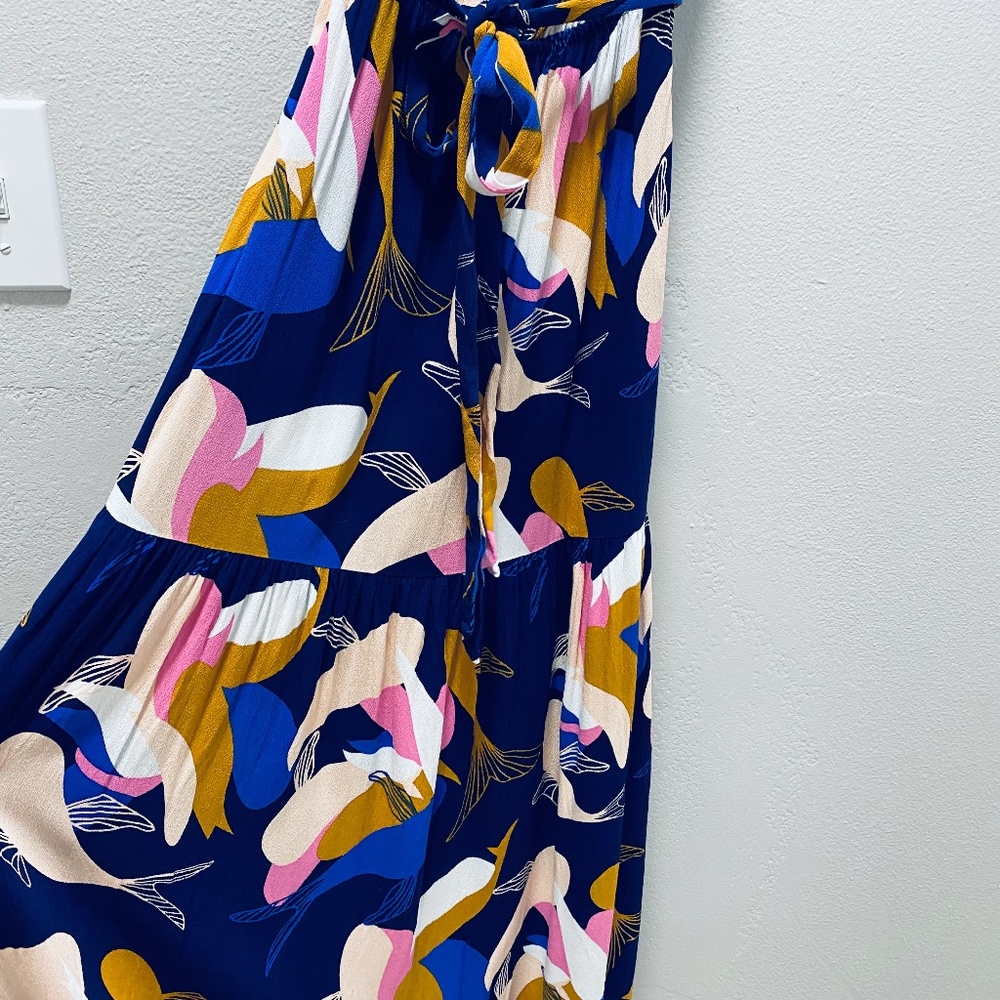 Fighting Eel Ava Sky blue koi maxi dress sz S - Picture 6 of 9